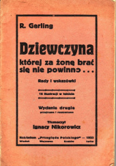 Okładka książki Dziewczyna, której za żonę brać się nie powinno... Reinhold Gerling