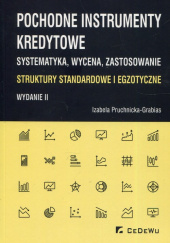 Okładka książki Pochodne instrumenty kredytowe Systematyka wycena zastosowanie Struktury standardowe i egzotyczne Izabela Pruchnicka-Grabias