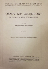 Okładka książki Osady tzw. „Olędrów” w dawnym woj. poznańskim Władysław Rusiński