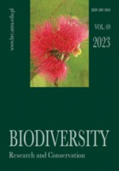 Okładka książki Biodiversity: Research and Conservation. Vol. 69 Denys Davydov,&nbsp;Anastasia Davydova,&nbsp;Dmytro Dubyna,&nbsp;Tetiana Dziuba,&nbsp;Svitlana Iemelianova,&nbsp;Jahadesan Manjunath,&nbsp;Kornel M. Michalak,&nbsp;Jeevith Selvaraj,&nbsp;Magdalena Ślachetka,&nbsp;Pavlo Tymoshenko,&nbsp;Elżbieta Zenkteler