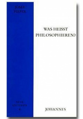 Okładka książki Was heißt philosophieren? Josef Pieper