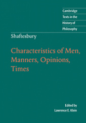 Okładka książki Characteristics of Men, Manners, Opinions, Times Anthony Ashley-Cooper