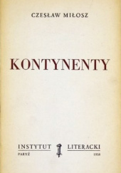 Okładka książki Kontynenty Czesław Miłosz
