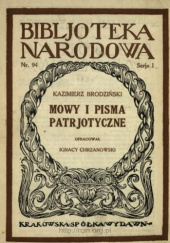 Okładka książki Mowy i pisma patriotyczne autorstwa Kazimierz Brodziński