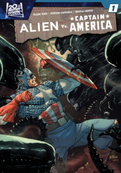 Okładka książki Alien vs. Captain America #1 Stefano Raffaele,&nbsp;Frank Tieri