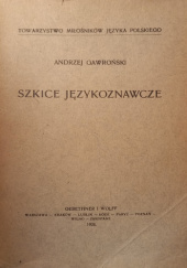 Okładka książki Szkice językoznawcze Andrzej Gawroński
