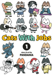 Okładka książki Cats with Jobs Vol. 1 PANDANIA