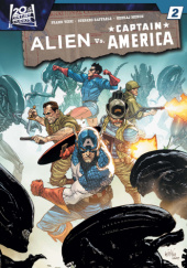 Okładka książki Alien vs. Captain America #2 autora Stefano Raffaele,&nbsp;Frank Tieri, 