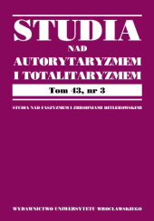 Okładka książki Studia nad autorytaryzmem i totalitaryzmem 3/2021 Dobrosława Antonów,&nbsp;Ewa Galewska,&nbsp;Krzysztof Gołębiowski,&nbsp;Julian Jezioro,&nbsp;Karol Kiczka,&nbsp;Krzysztof Kułak,&nbsp;Artur Ławniczak,&nbsp;Goździaszek Łukasz,&nbsp;Piotr Machnikowski,&nbsp;Wioletta Nowak,&nbsp;Stanisław Salmonowicz,&nbsp;Tomasz Scheffler,&nbsp;Michał Stępień,&nbsp;Karolina Stopka,&nbsp;Maciej Szostak,&nbsp;Małgorzata Szwejkowska,&nbsp;Aleksandra Szymańska-Bukowska,&nbsp;Marta Woźniak,&nbsp;Andrzej Wrzyszcz,&nbsp;Agnieszka Zajączkowska-Drożdż,&nbsp;Wojciech Zalewski,&nbsp;praca zbiorowa