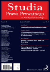 Okładka książki Studia Prawa Prywatnego. Zeszyt 1/2025 praca zbiorowa