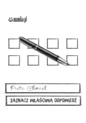 Okładka książki Zaznacz właściwą odpowiedź Piotr Chmiel