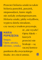 Okładka książki Impas. Opór, utrata, niemoc, sztuka Maria Poprzęcka
