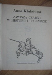 Okładka książki Zawisza Czarny w historii i legendzie Anna Klubówna