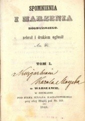 Okładka książki Wspomnienia i marzenia Bogdańskiego Józef Bohdan Dziekoński