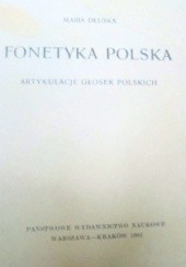 Okładka książki Fonetyka polska Maria Dłuska