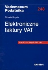 Okładka książki Elektroniczne faktury Vat Elżbieta Rogala