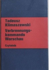 Okładka książki Verbrennungskommando Warschau Tadeusz Klimaszewski