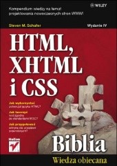 Okładka książki HTML XHTML i CSS Biblia Steven M. Schafer