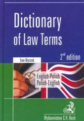 Okładka książki Dictionary of Law Terms English-Polish Polish-English Ewa Myrczek
