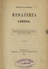 Okładka książki Menażerya ludzka Gabriela Zapolska