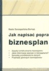Okładka książki Jak napisać poprawny biznesplan Barbara Szczepańska-Bernaś