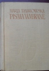 Okładka książki Pisma wybrane Maria Dąbrowska