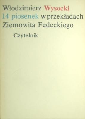 Okładka książki 14 piosenek w przekładach Ziemowita Fedeckiego
