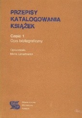 Okładka książki Przepisy katalogowania książek Maria Lenartowicz