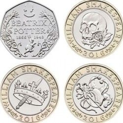 Beatrix Potter i Szekspir na brytyjskich monetach