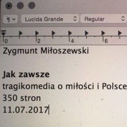 Nowa powieść Zygmunta Miłoszewskiego ukaże się jesienią