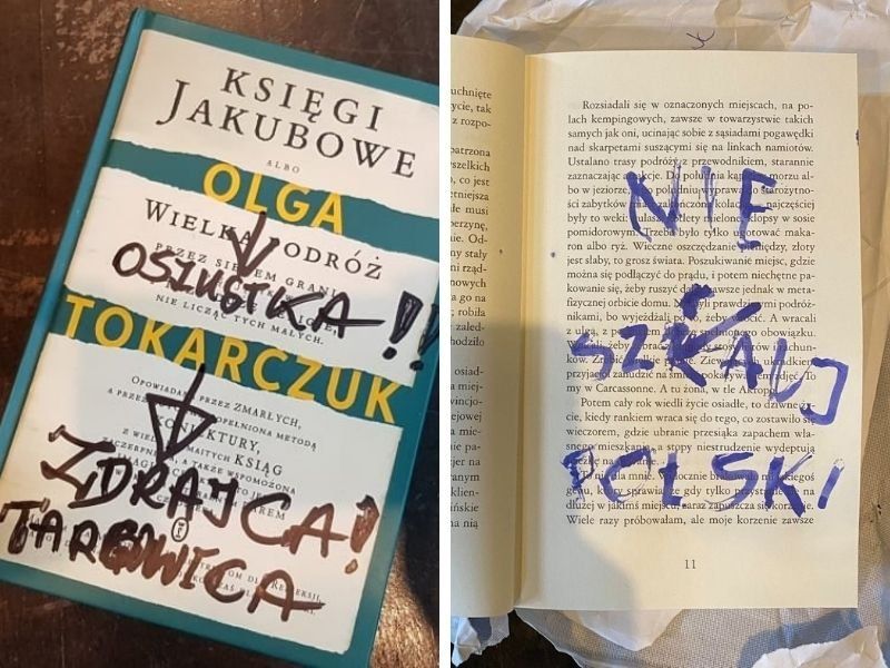  Niszczą książki Olgi Tokarczuk i odsyłają je pisarce. „Trudno jest zrozumieć nienawiść” 
